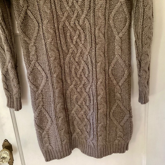 Moda International Women’s XS Wool Blend Cable Knit Pullover Sweater Dress Y2K - Picture 6 of 13